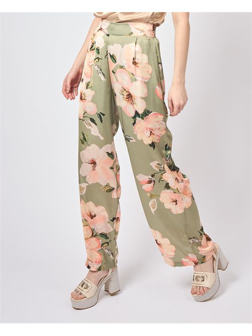 MDM Women's Floral Patterned Trousers MADEMOISELLE DU MONDE | F591-MDM4013DAFNE